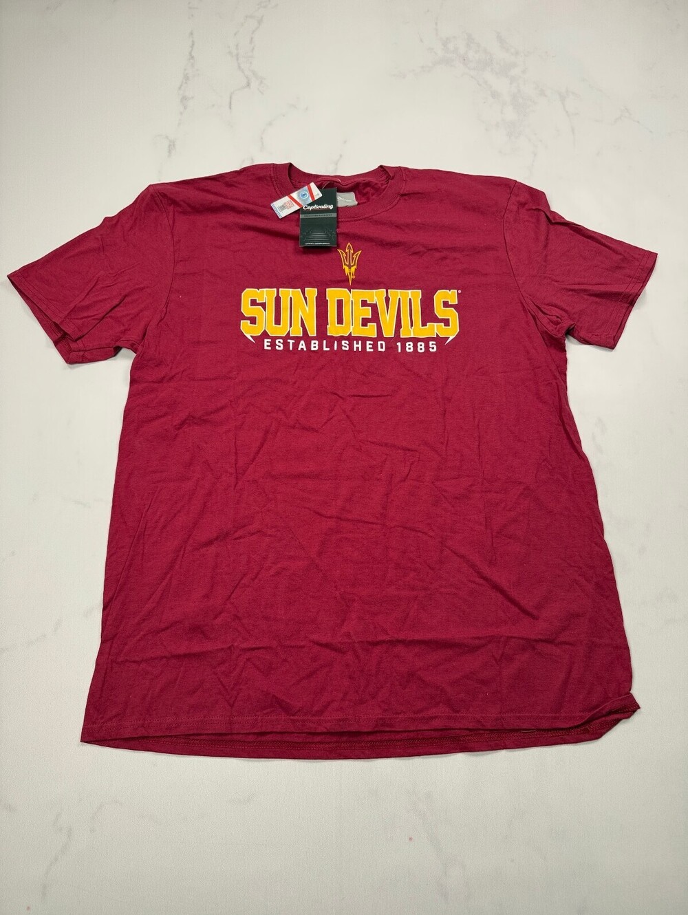 Captivating Sun Devils T Shirt Burgundy 2010s Collegiate - Mens XL NWT